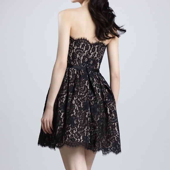 Robert Rodriguez Black Lace Strapless Dress - Picture 2 of 4